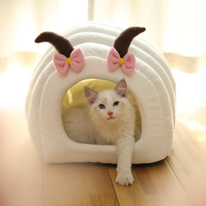 Semi-enclosed Deep Sleep Warm Cute Pet Nest: The Ultimate Cozy Retreat for Your Furry Friends