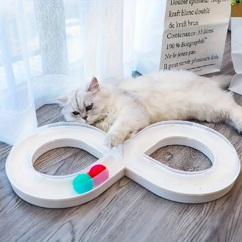 Interactive Cat Toy Track Ball Turntable for Kittens