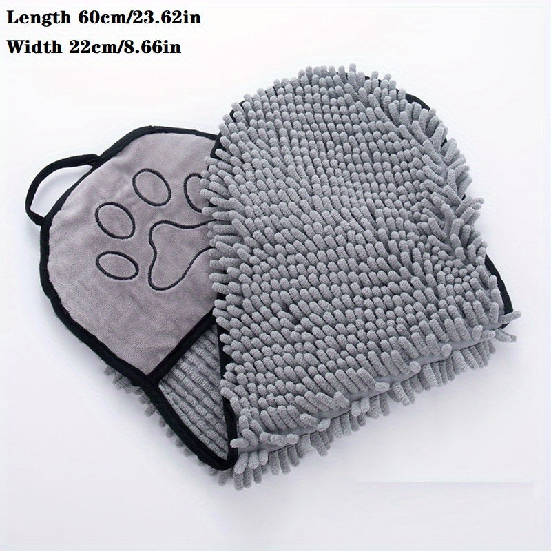 Microfiber Quick-Dry Pet Towel Absorbent with Hand Pockets