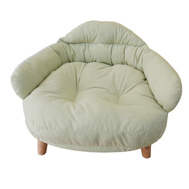 Four-Season Elevated Cat Bed Solid Wood, Thickened