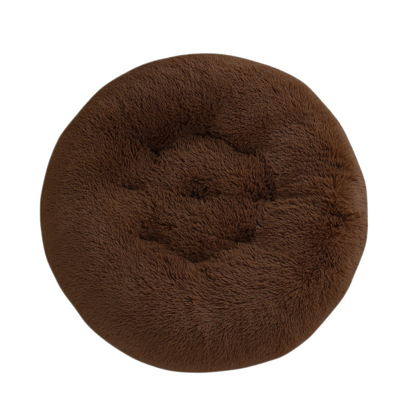 Round Plush Pet Bed Warm Dog & Cat House