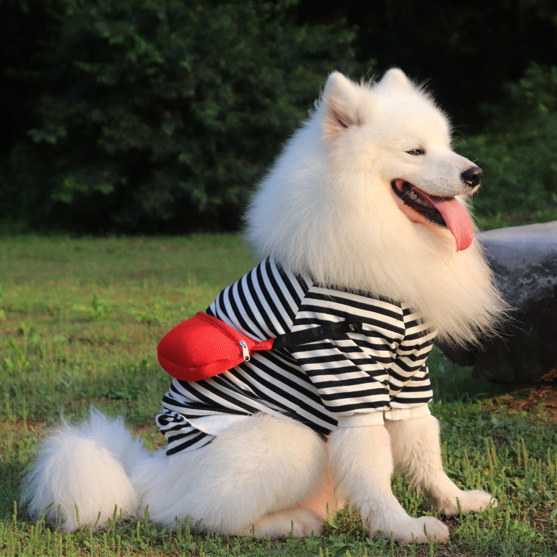 Striped Autumn Vest for Medium & Large Dogs