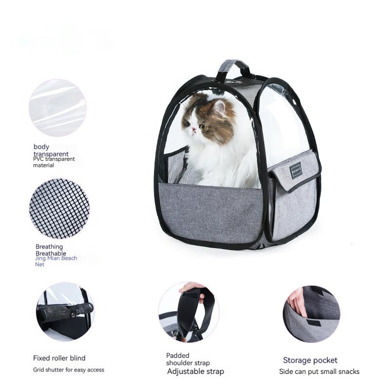 Transparent Foldable Cat Carrier Handbag