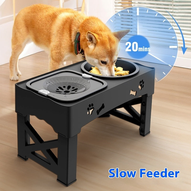 Stainless Steel Elevated Double Dog Bowl