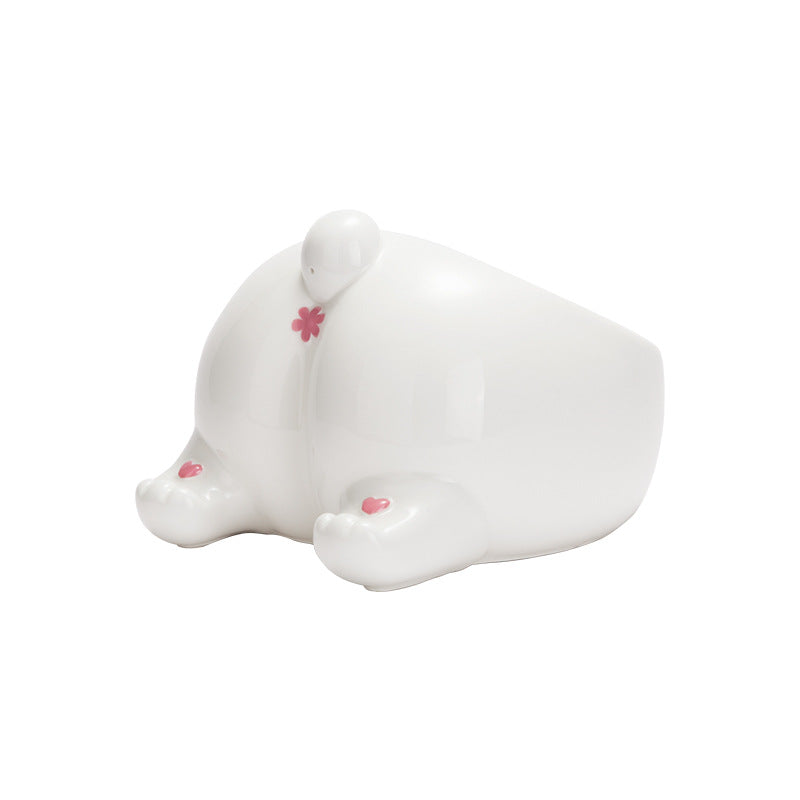 Ceramic Elevated Pet Bowl – Single Feed Holder
