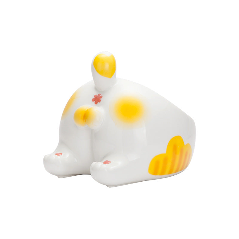 Ceramic Elevated Pet Bowl – Single Feed Holder