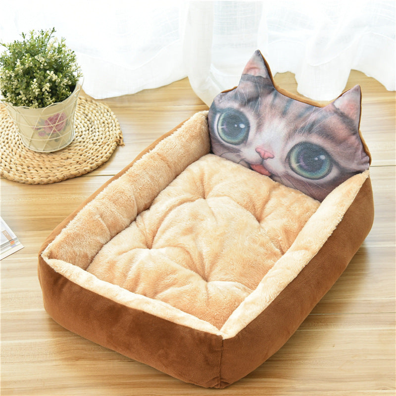 Large Pet Bed for Cats and Dogs Soft Fleece Nest