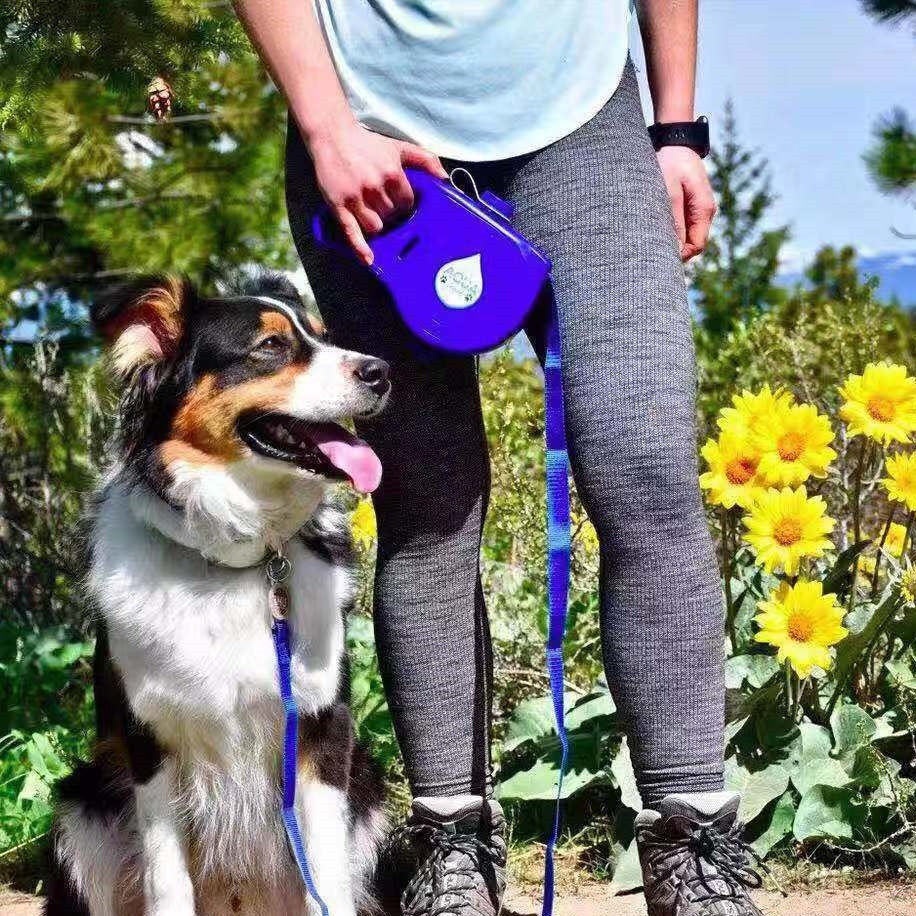 Multifunctional Portable Pet Leash with Bottle