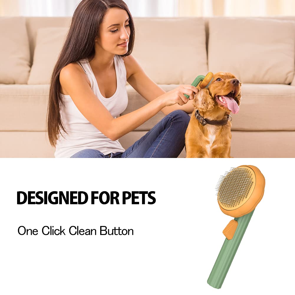 Self-Cleaning Pet Slicker Brush – Dogs & Cats