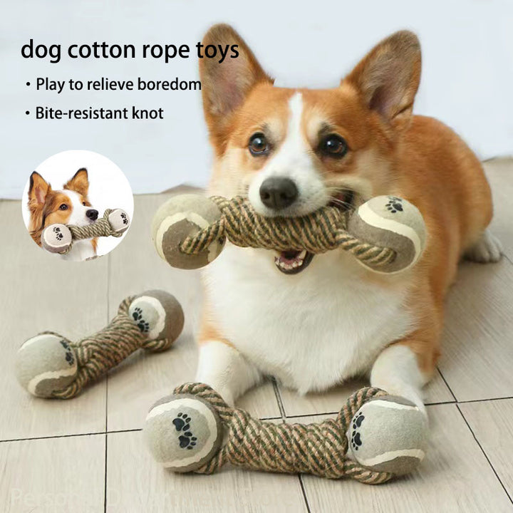 Interactive Cotton Rope Dog Toy Chew & Tug for Dogs