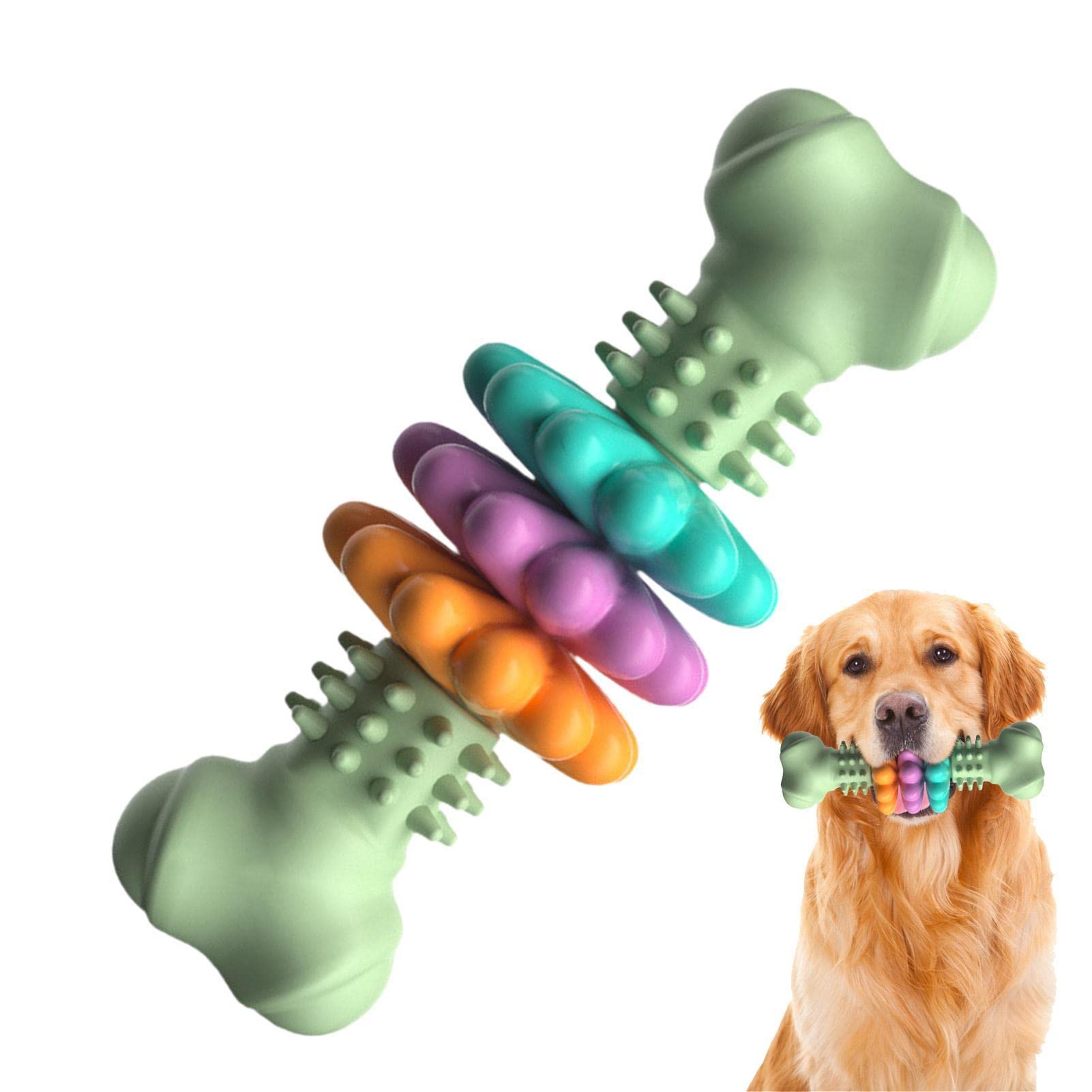 Indestructible TPR Dog Chew Bone for Teeth Cleaning