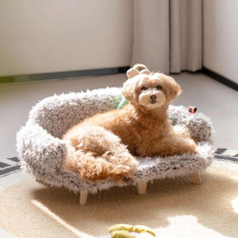 Luxury Wooden Pet Bed Safe Cat & Small Dog Bed