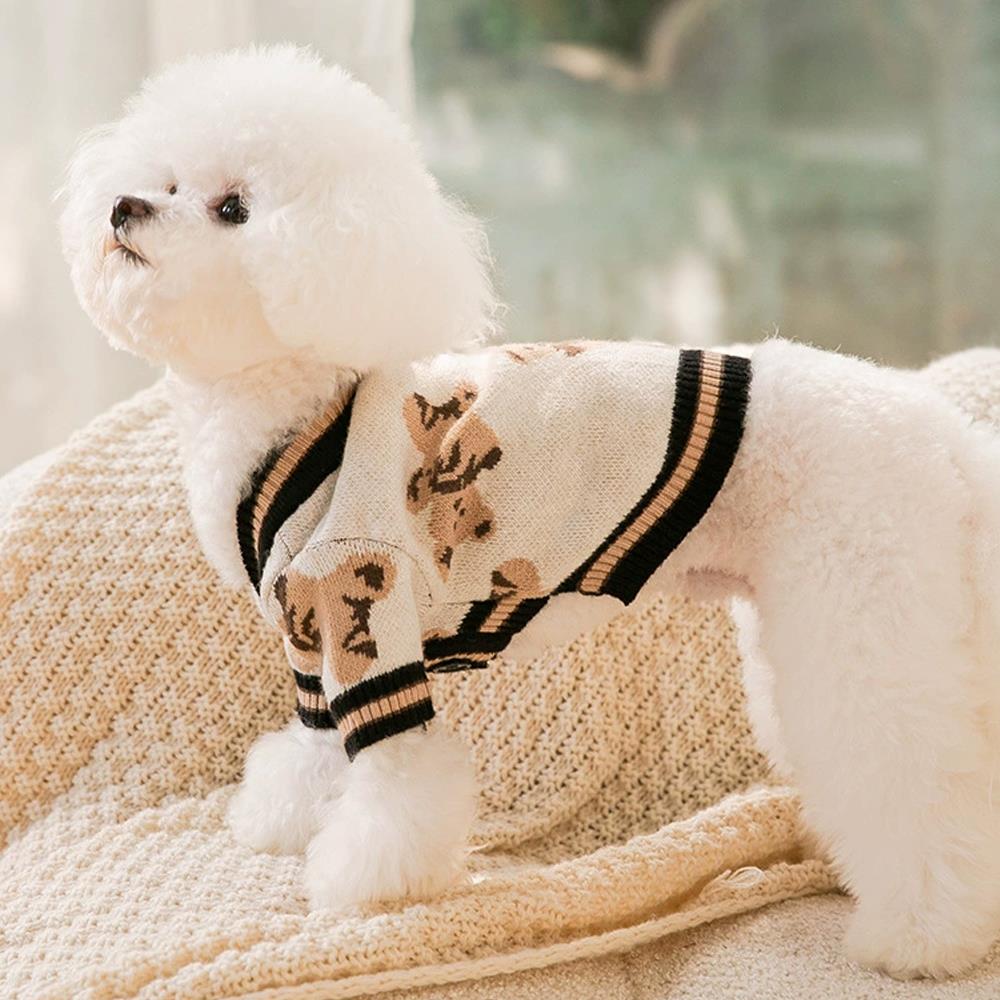 Cute Bear Pattern Dog & Cat Sweater Warm & Lightweight