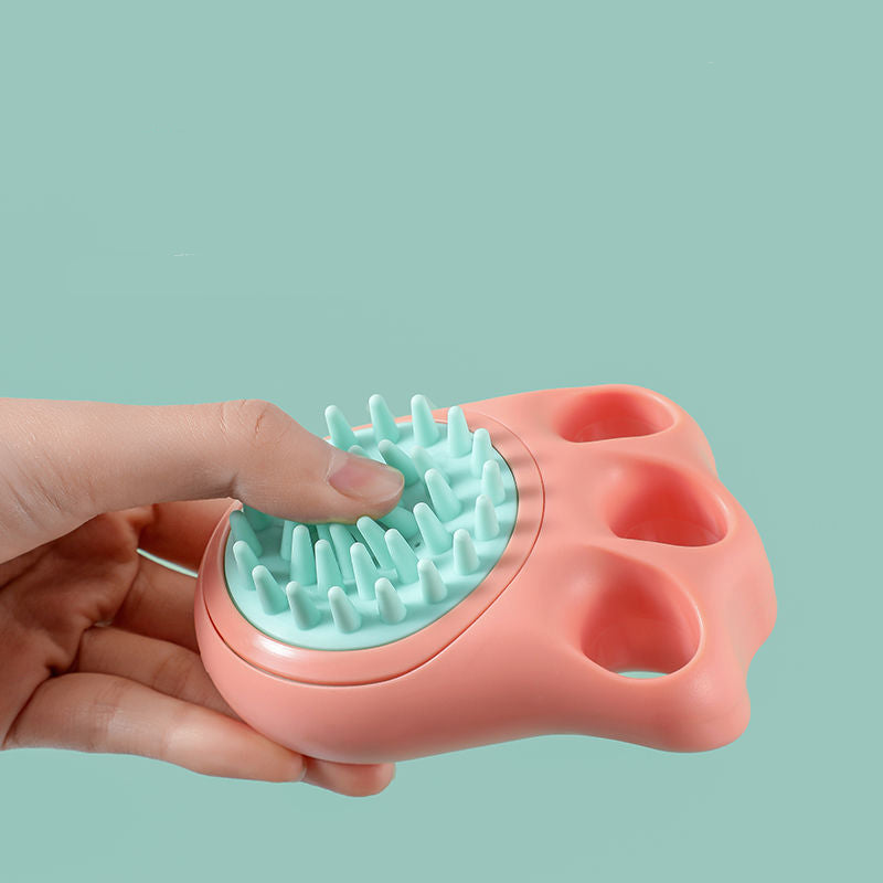 Cat & Dog Bath Massage Brush – Claw-Shaped Grooming Tool