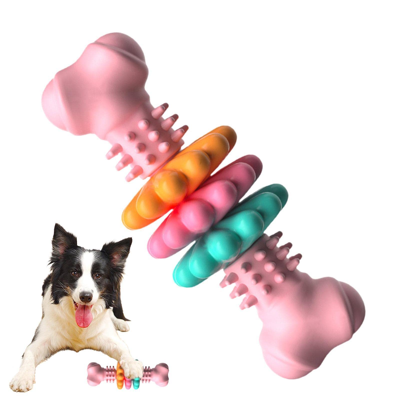 Indestructible TPR Dog Chew Bone for Teeth Cleaning