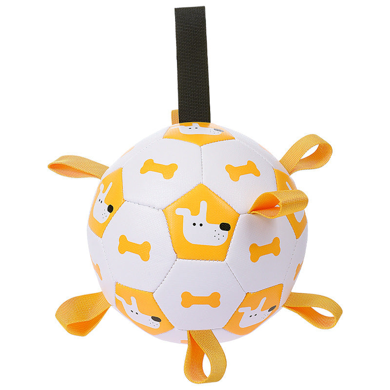 Interactive Dog Soccer Ball Outdoor Chew & Training Toy