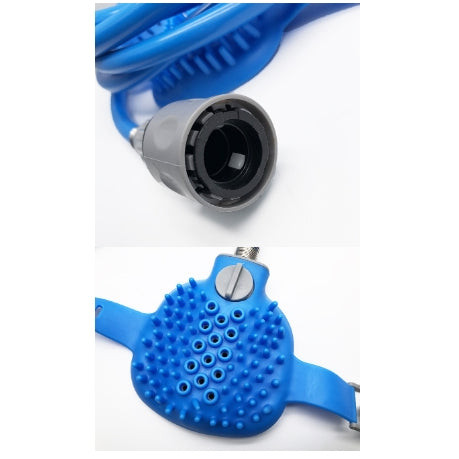 Pet Bathing Gloves with Silicone Nozzle – Handheld Massage Brush