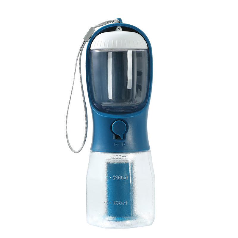 Portable 3-in-1 Dog Water Food Cup with Waste Bag Holder