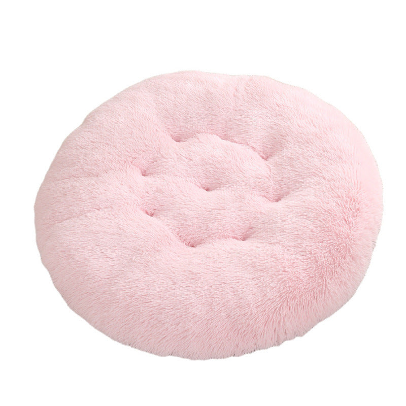 Round Plush Pet Bed Warm Dog & Cat House