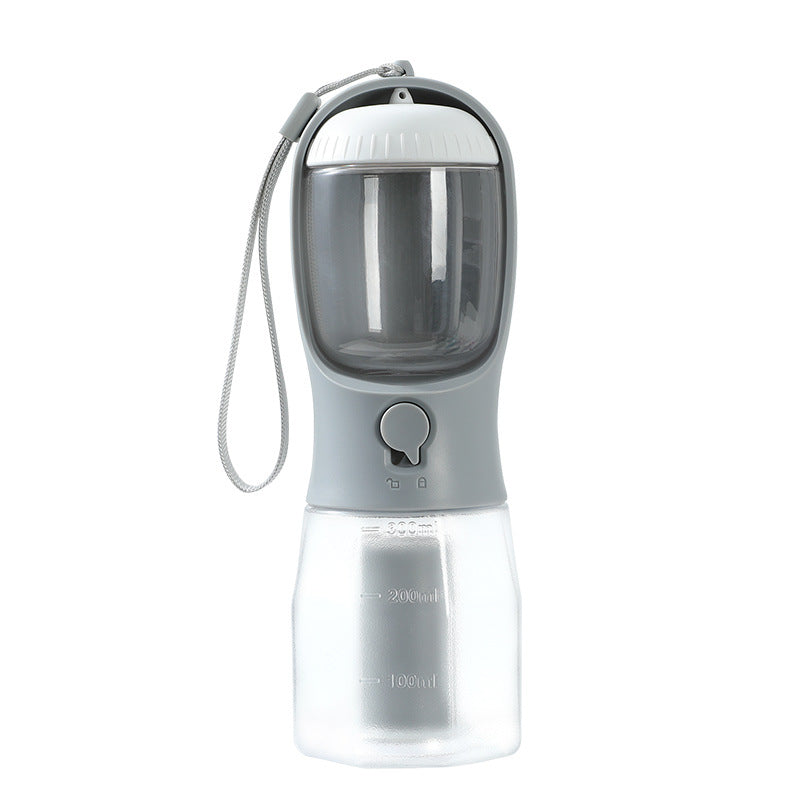 Portable 3-in-1 Dog Water Food Cup with Waste Bag Holder