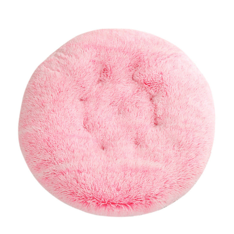 Round Plush Pet Bed Warm Dog & Cat House