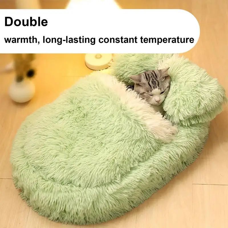 Fluffy Anti-Slip Pet Bed Cozy Nest for Small Dogs & Cats