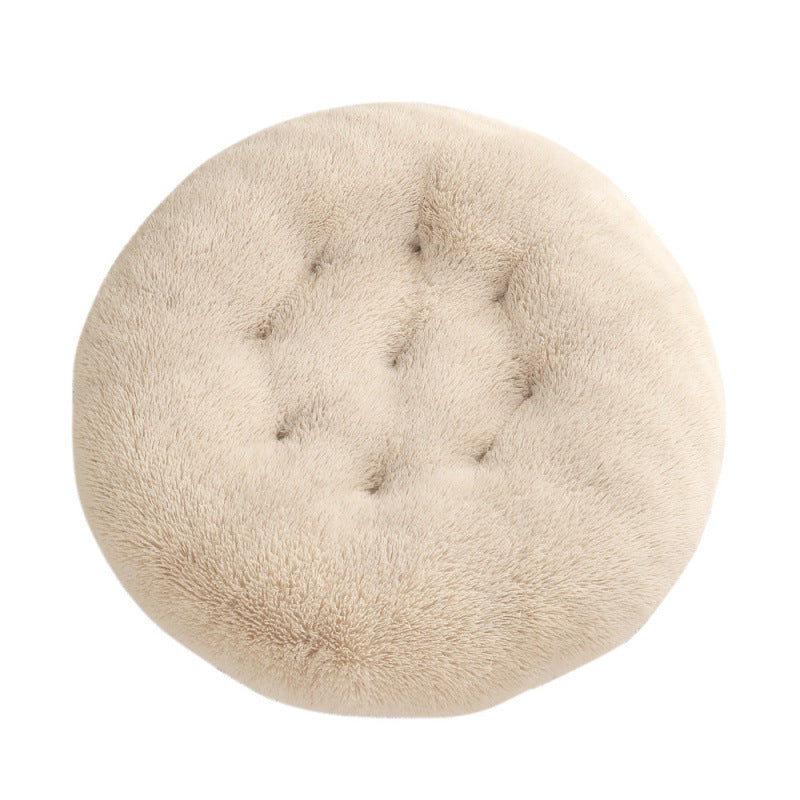 Round Plush Pet Bed Warm Dog & Cat House