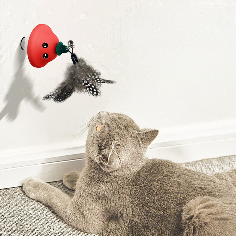 Retractable Cat Wand Toy with Suction Cup Indoor Play