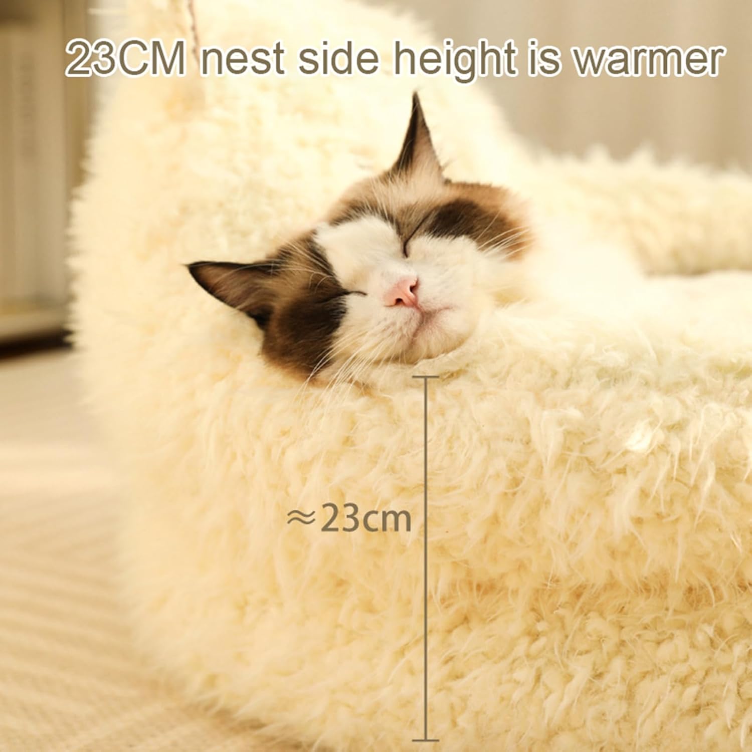 Alpaca Pet Bed Detachable Plush for Dogs and Cats