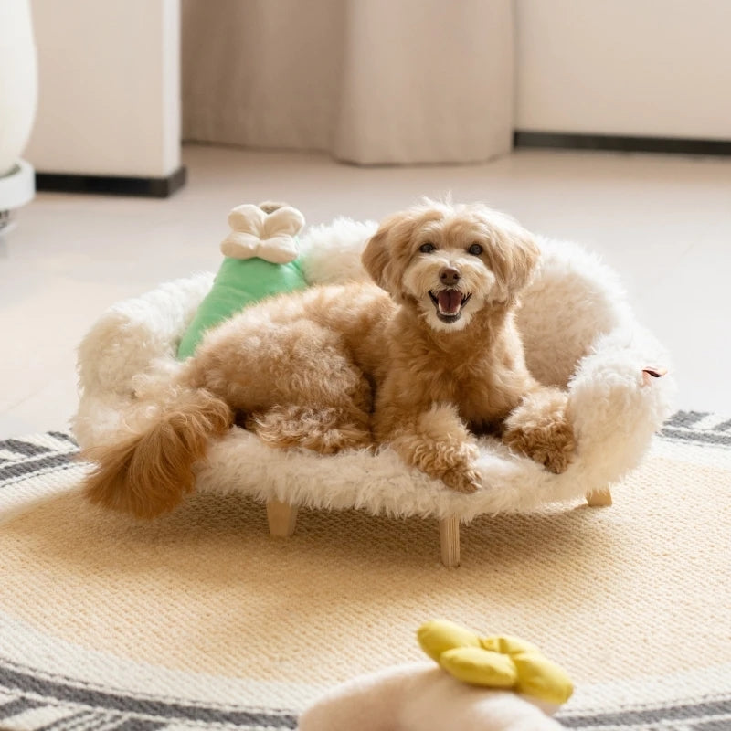 Luxury Wooden Pet Bed Safe Cat & Small Dog Bed