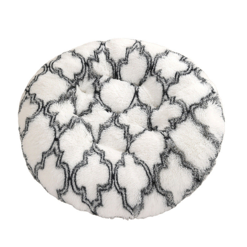 Round Plush Pet Bed Warm Dog & Cat House