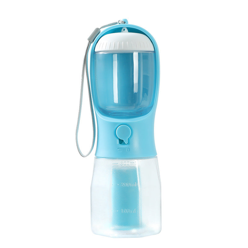 Portable 3-in-1 Dog Water Food Cup with Waste Bag Holder