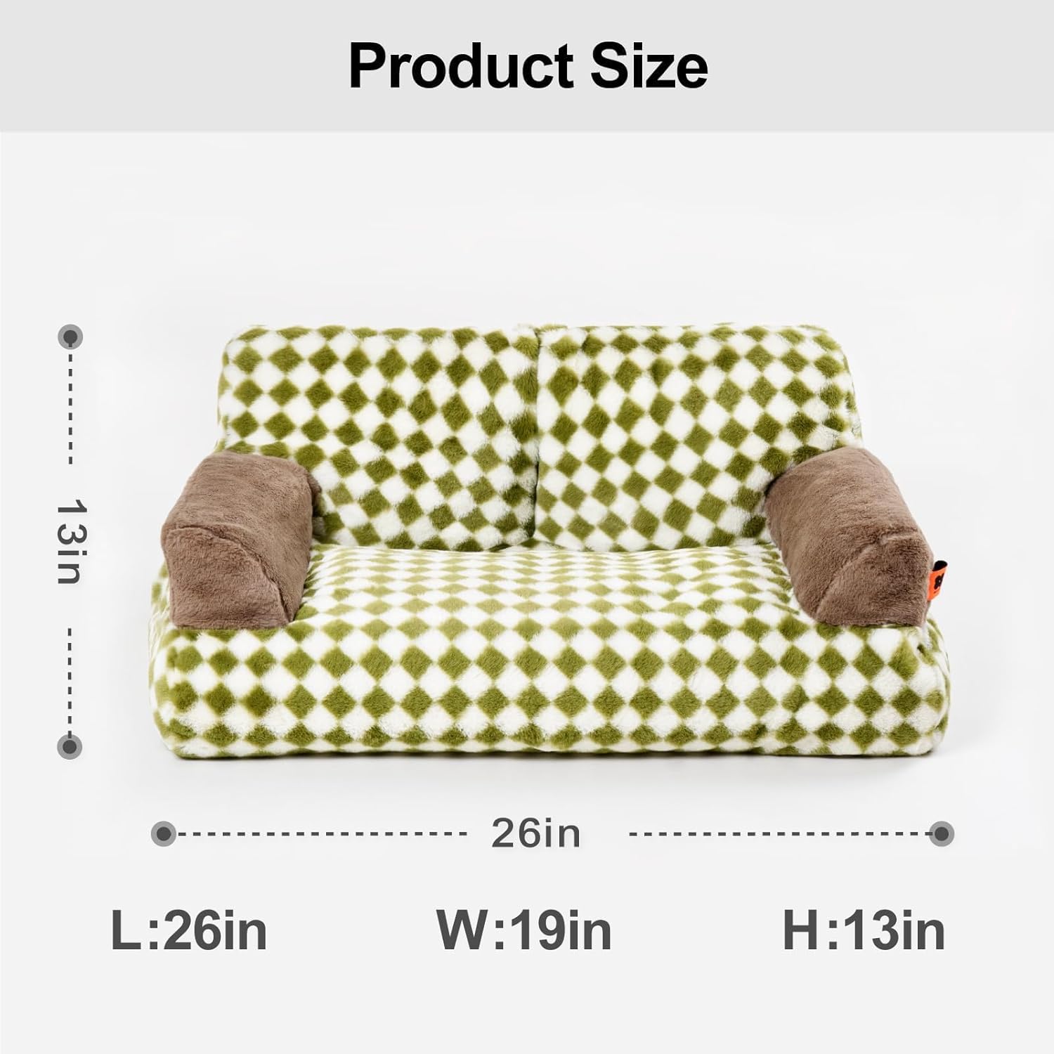 Fluffy Washable Pet Couch Bed for Cats and Small Dogs