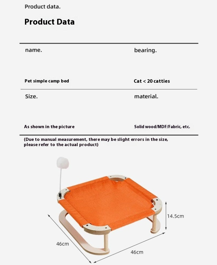 Minimalist Washable Cat Hammock Home Use