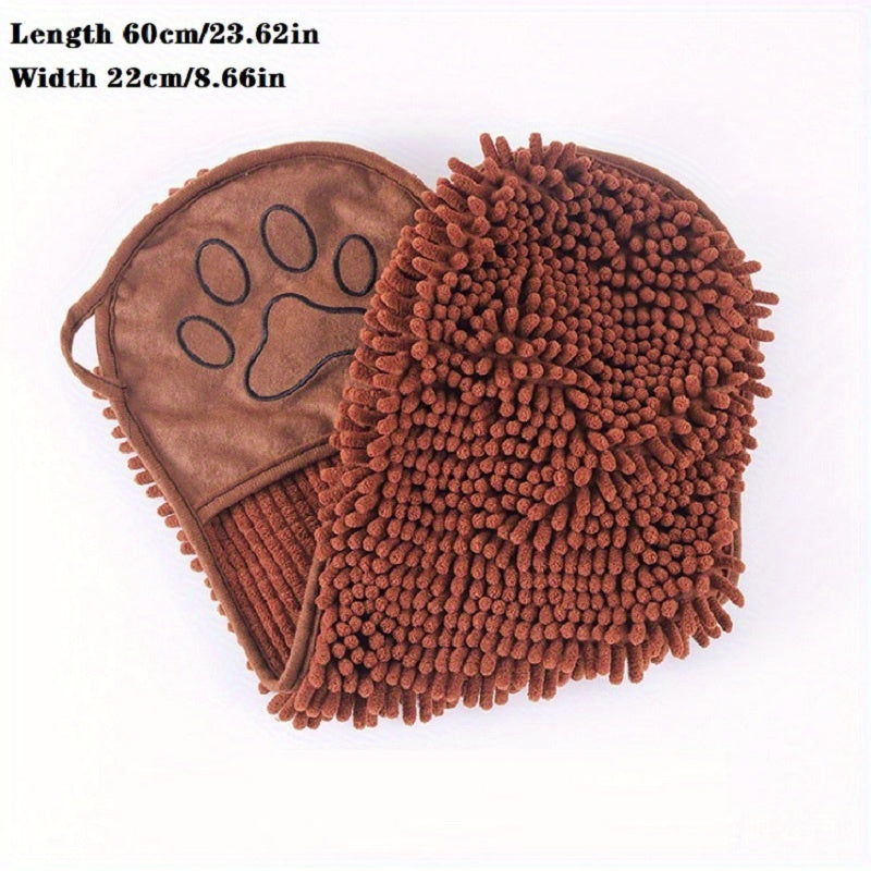 Microfiber Quick-Dry Pet Towel Absorbent with Hand Pockets