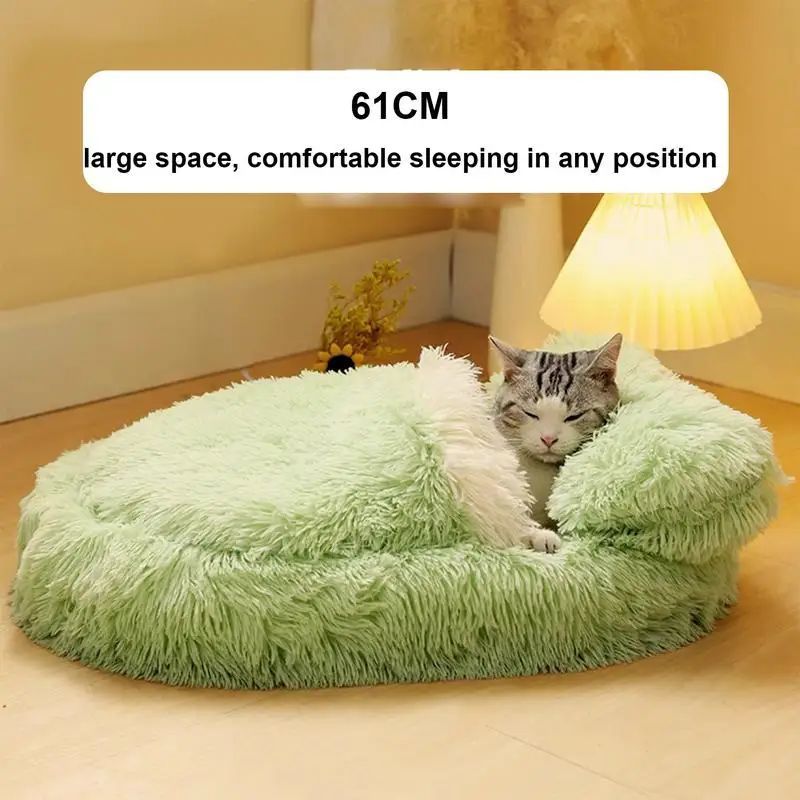 Fluffy Anti-Slip Pet Bed Cozy Nest for Small Dogs & Cats
