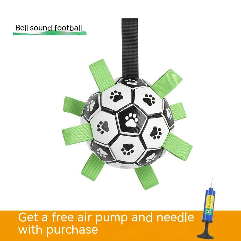 Interactive Dog Soccer Ball Outdoor Chew & Training Toy