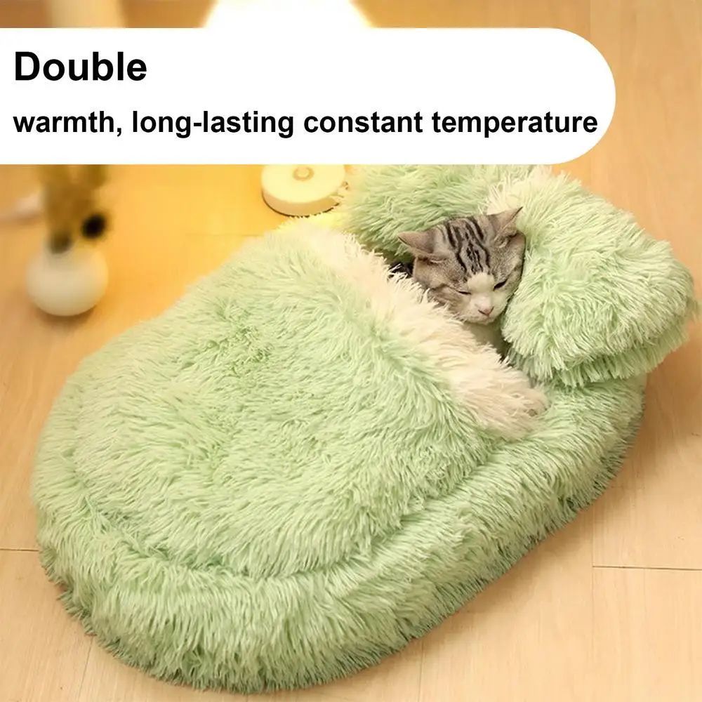 Fluffy Anti-Slip Pet Bed Cozy Nest for Small Dogs & Cats