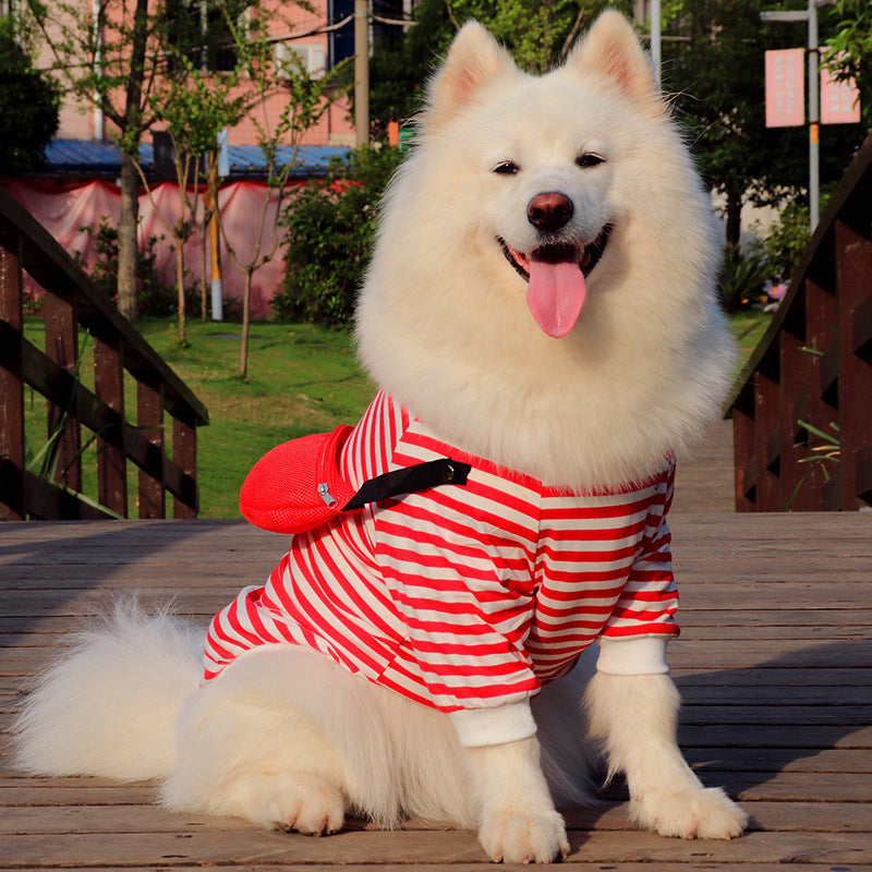 Striped Autumn Vest for Medium & Large Dogs