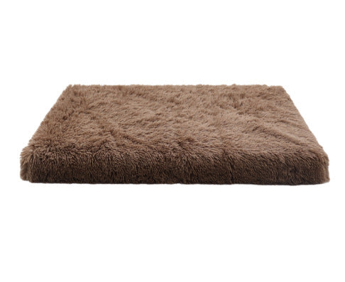 Plush Square Pet Bed Memory Foam Dog Sofa