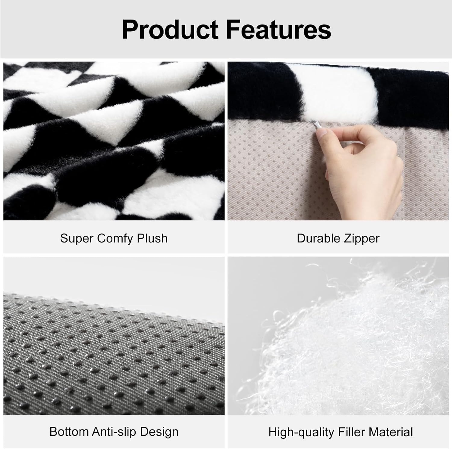 Fluffy Washable Pet Couch Bed for Cats and Small Dogs