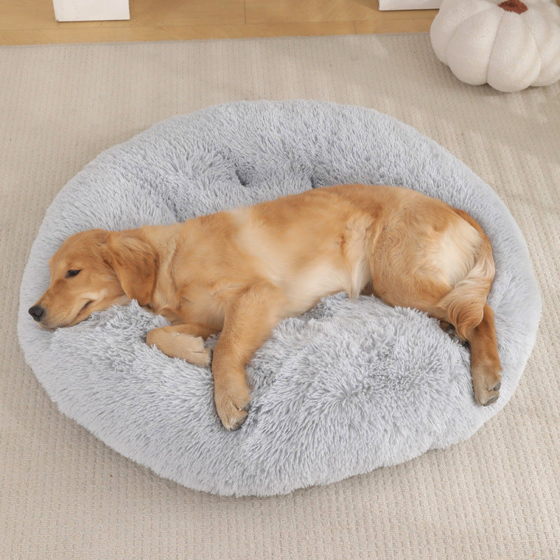 Round Plush Pet Bed Warm Dog & Cat House