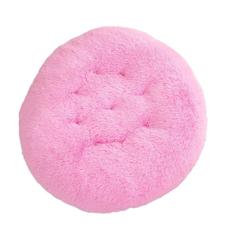 Round Plush Pet Bed Warm Dog & Cat House