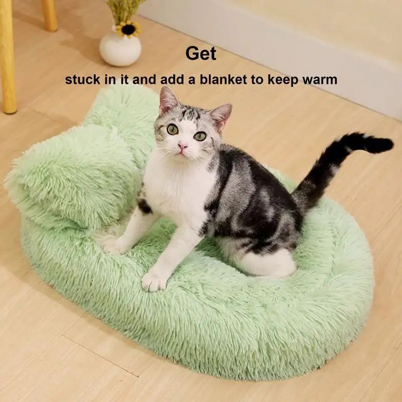 Fluffy Anti-Slip Pet Bed Cozy Nest for Small Dogs & Cats
