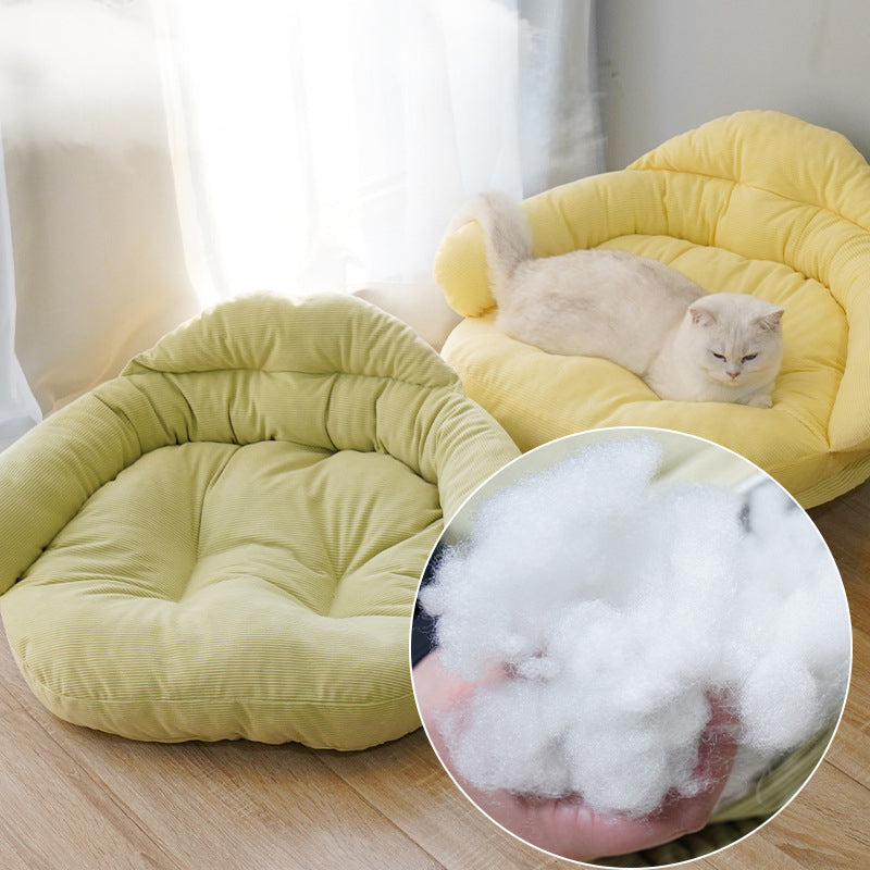 Four-Season Elevated Cat Bed Solid Wood, Thickened
