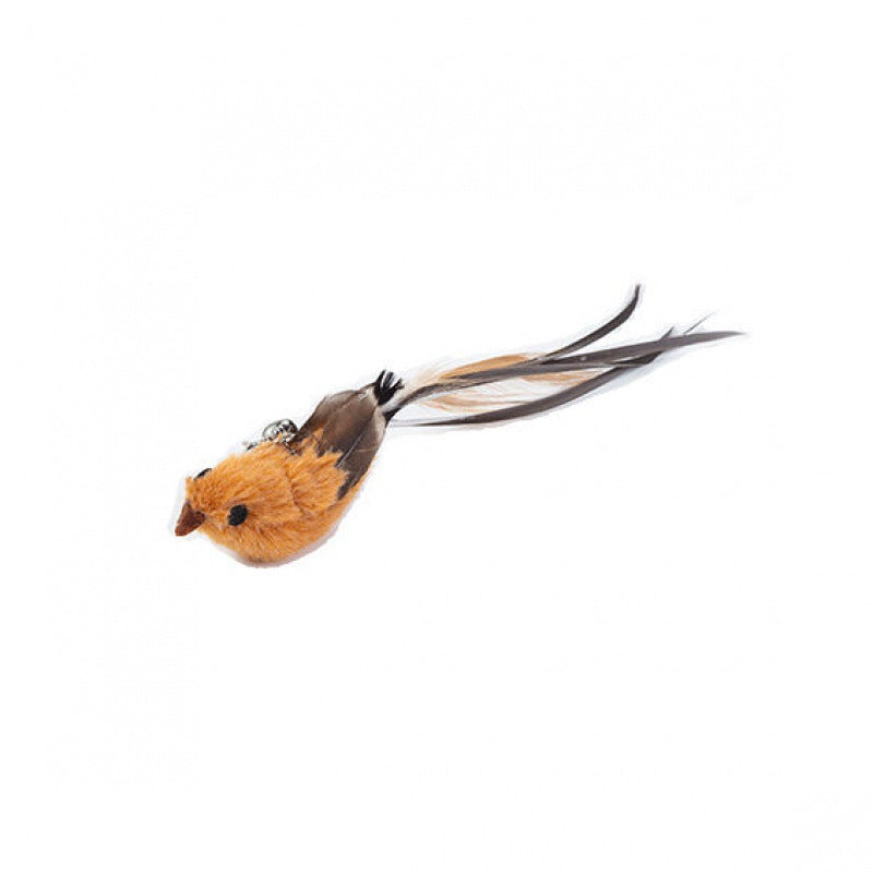 Replaceable Head Cat Teaser Stick Feather & Wire Pole