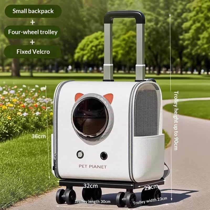 Large-Capacity Portable Pet Trolley Carrier