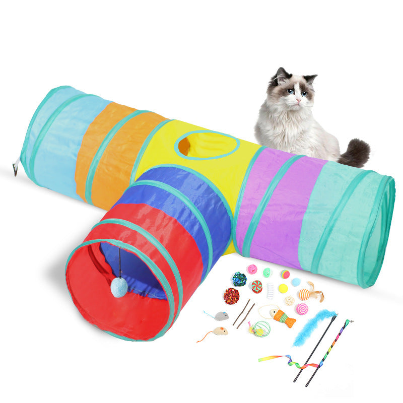 Foldable Cat Tunnel & Climbing Path Toy