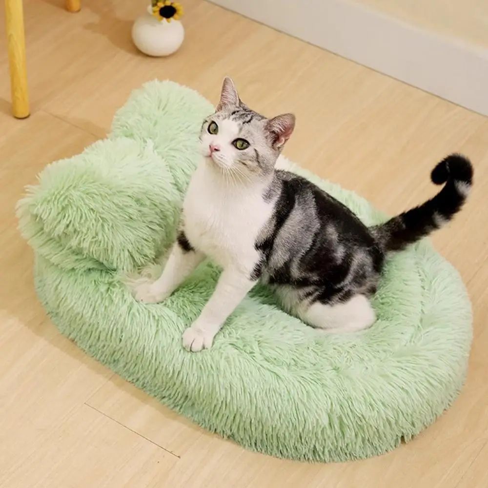 Fluffy Anti-Slip Pet Bed Cozy Nest for Small Dogs & Cats