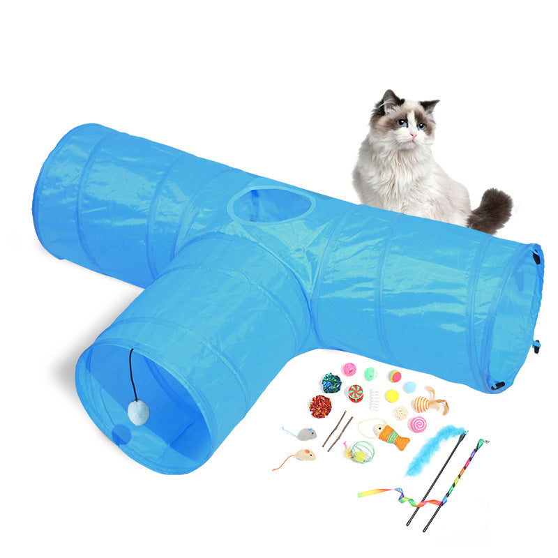Foldable Cat Tunnel & Climbing Path Toy